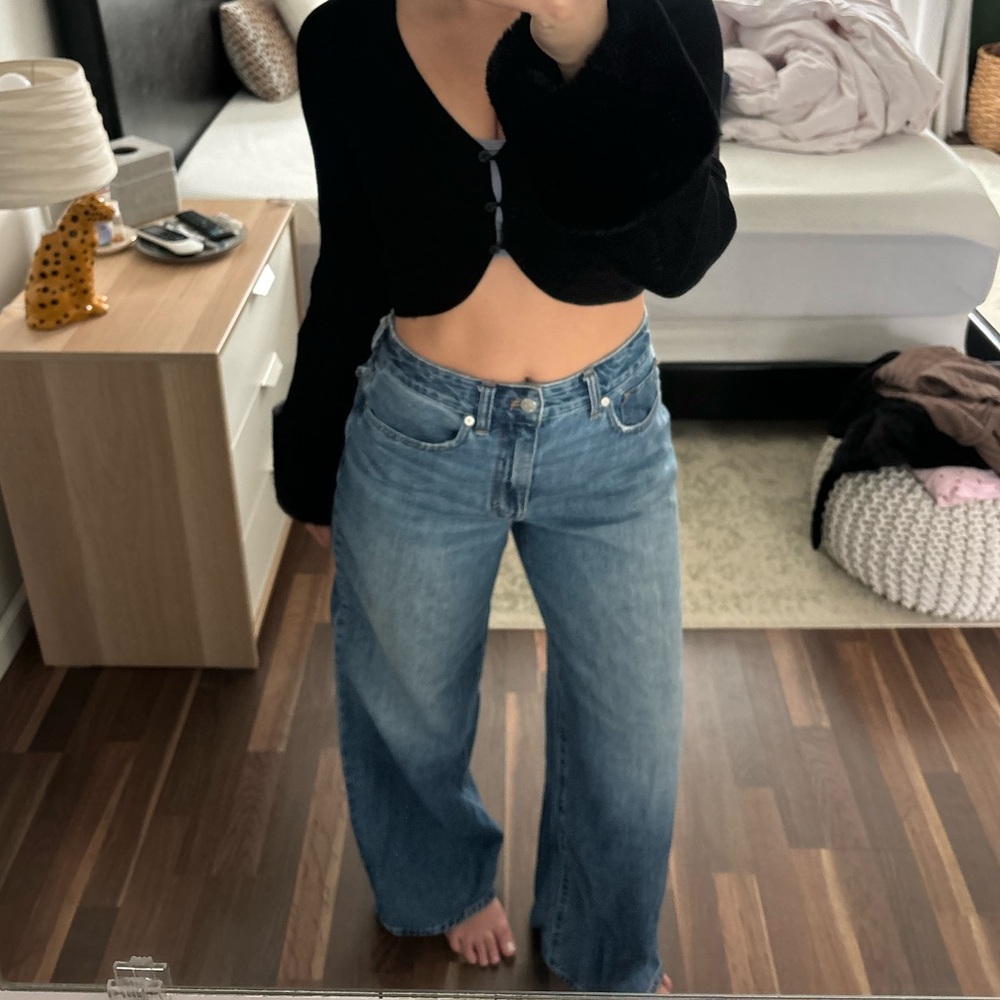 Madewell curvy super wide leg jeans